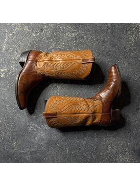 Vintage 90’s Brown Dan Post Cowboy Boots